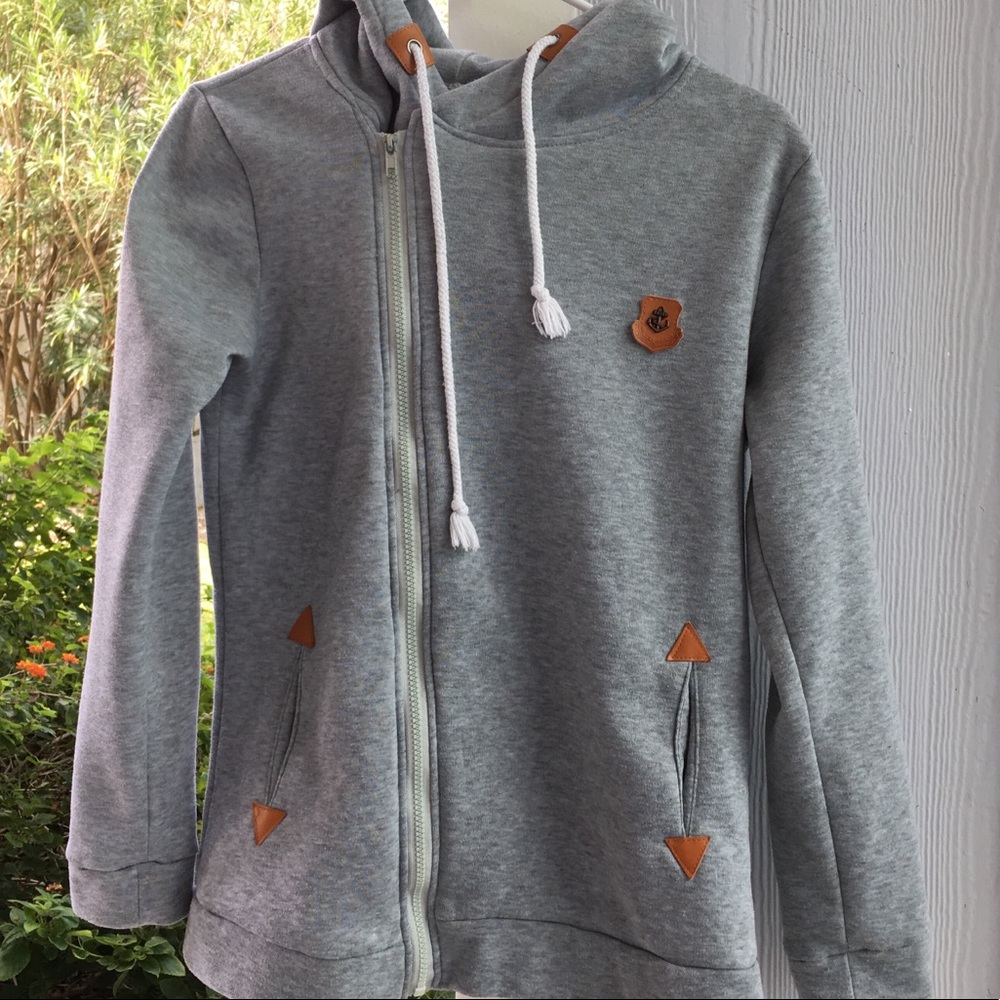 Kxuan Women Long Sleeve Zip Up Fleece Hoodie S/M